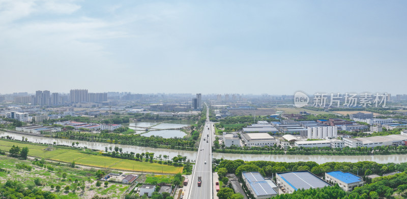 航拍昆山城市大景