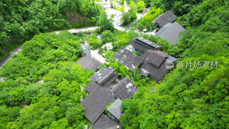 航拍湖北神农架官门山景区