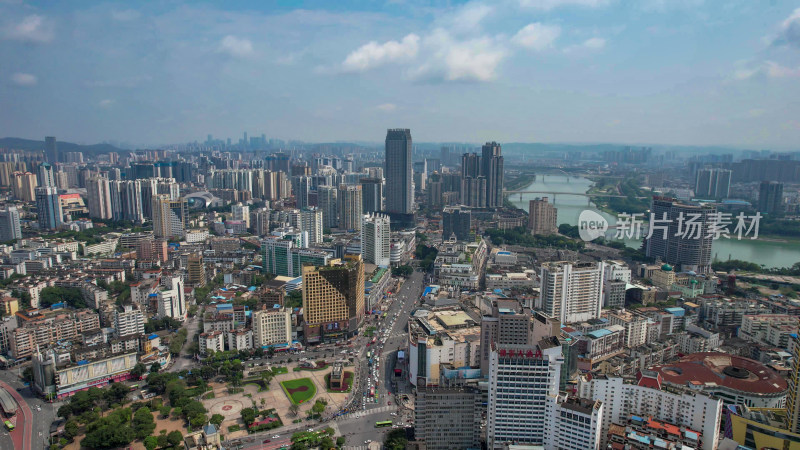 广西南宁城市高楼建筑航拍