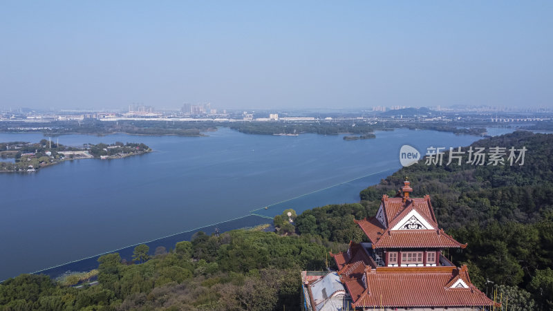 武汉东湖风景区风光航拍