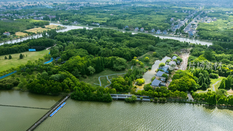 上海崇明岛西沙明珠湖风景区