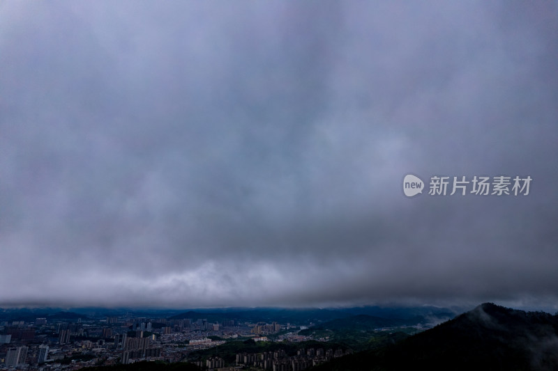 湖南怀化暴雨来了航拍摄影图