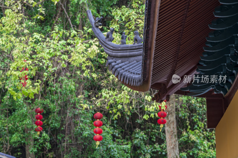 杭州西湖三天竺法镜寺古建筑风景