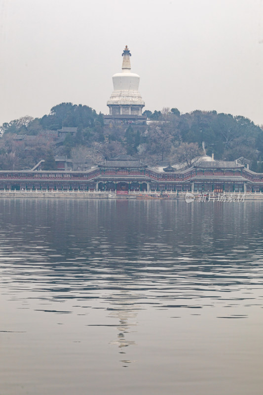 北京北海公园白塔建筑景观