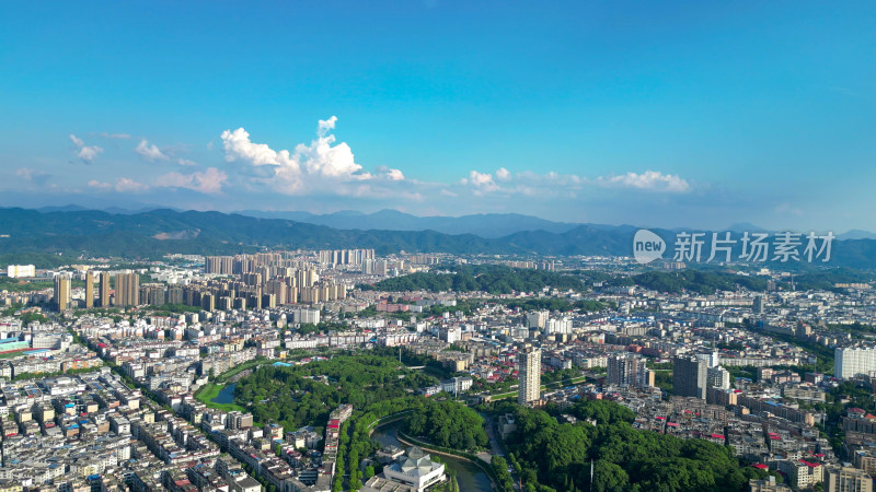 航拍江西萍乡大景萍乡城市风光