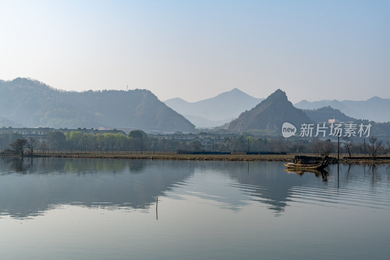 浙江宁波鄞州区冠英村自然山水景观