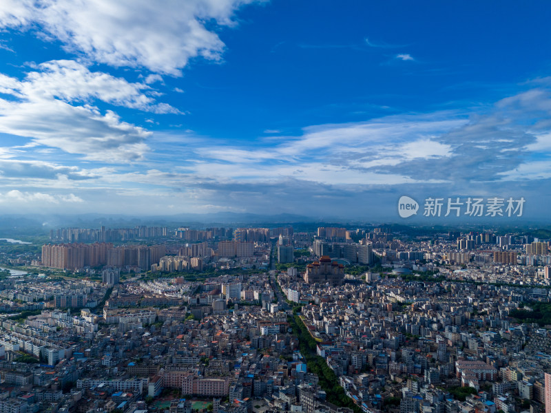 广西玉林城市大景航拍图