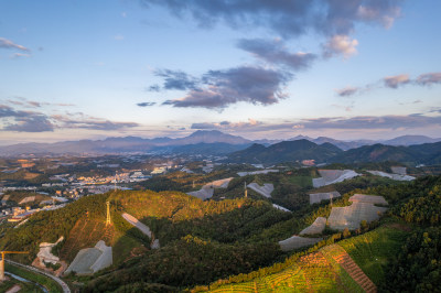 江西赣州赣南寻乌县脐橙种植基地航拍