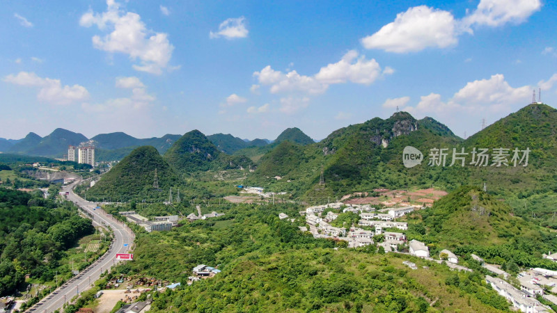 连绵起伏山川风景