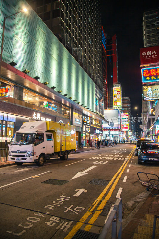 香港街道夜景