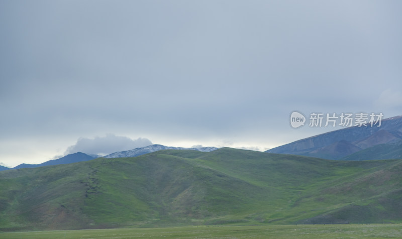 青藏高原青藏铁路青山草地自然风光