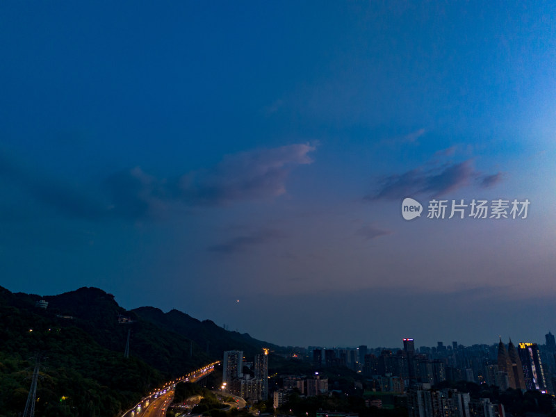 保定城市夜景灯光航拍图