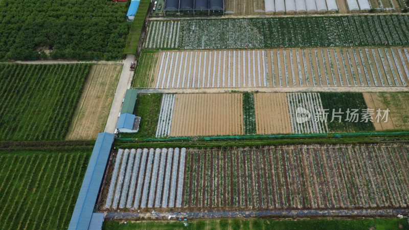 航拍广东省东莞市清溪镇城市风光田园风光