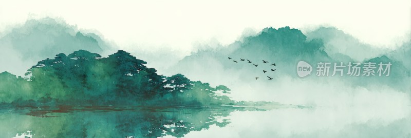 水墨山水意境画