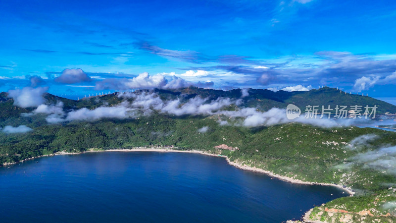 南澳岛清晨云海海上岛屿大海海洋航拍图