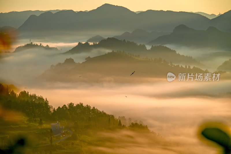 重庆酉阳：破晓时分的壮丽山河