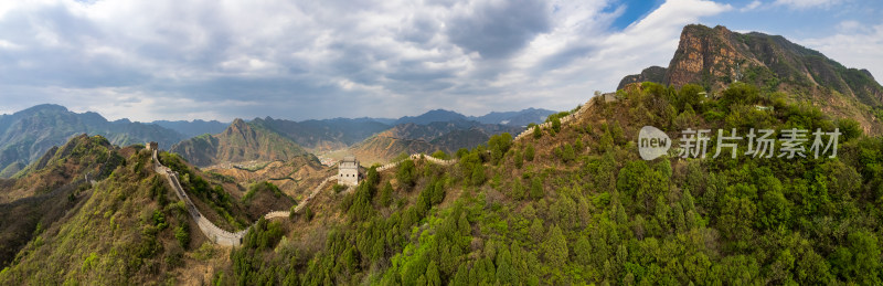 天津蓟州黄崖关长城旅游景区自然风光航拍