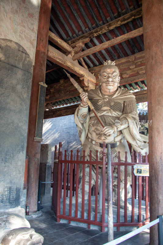 山西太原晋祠圣母殿守殿将军