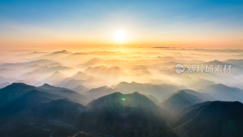 杭州 临安 牵牛岗 千里江山 大明山日出