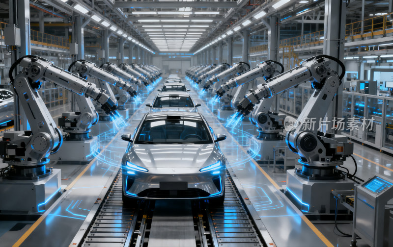 汽车工厂自动化生产场景