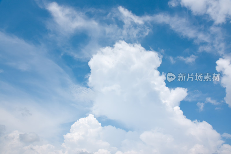 夏天小清新蓝天白云天空