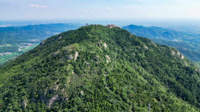 航拍湖北武汉木兰金顶5A景区