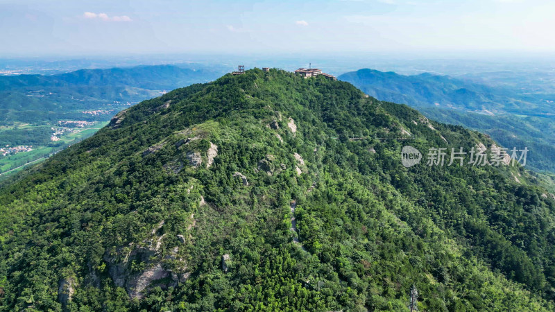 航拍湖北武汉木兰金顶5A景区