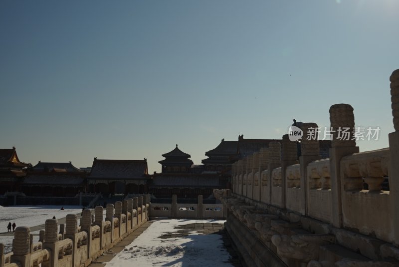 故宫雪景中式古建筑景观