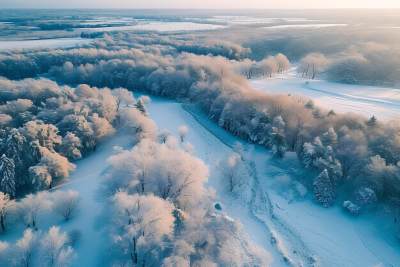 冬天风景大雪背景天空