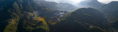 杭州临安指南村山峦高山晨曦