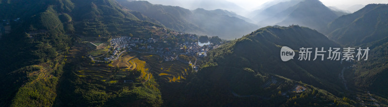 杭州临安指南村山峦高山晨曦