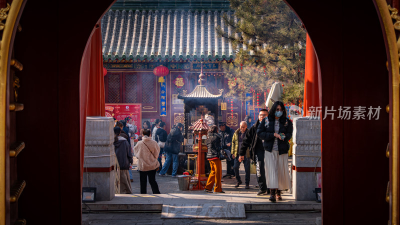 北京火神庙 道观 正月 香火