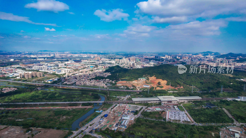 广东中山城市风光航拍