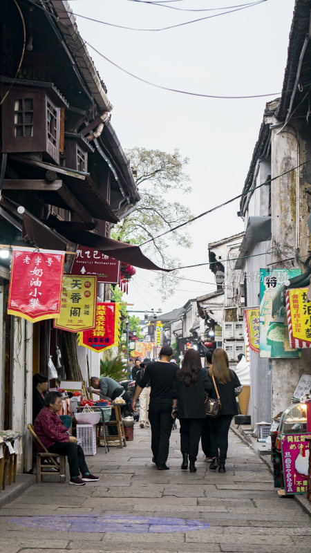 绍兴仓桥直街江南水乡风景