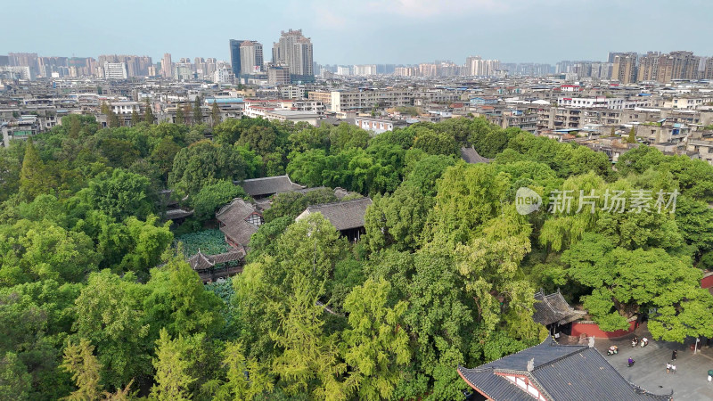 四川眉山三苏祠航拍摄影图