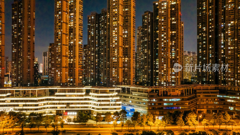 武汉城市住宅夜景