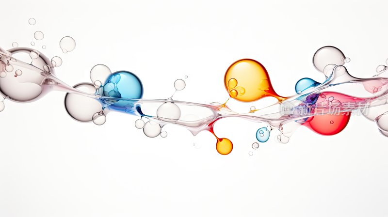 化妆品液体气泡分子抗氧化剂效果图