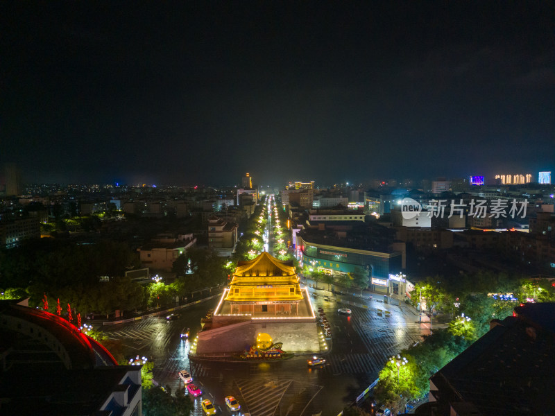 甘肃张掖钟鼓楼夜景