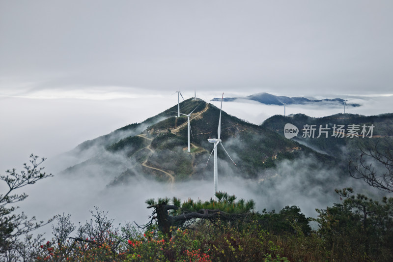 浙江丽水白鹤尖群山云海