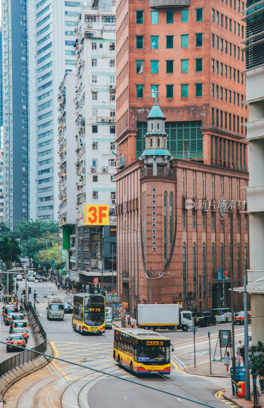 香港岛叮叮车风光