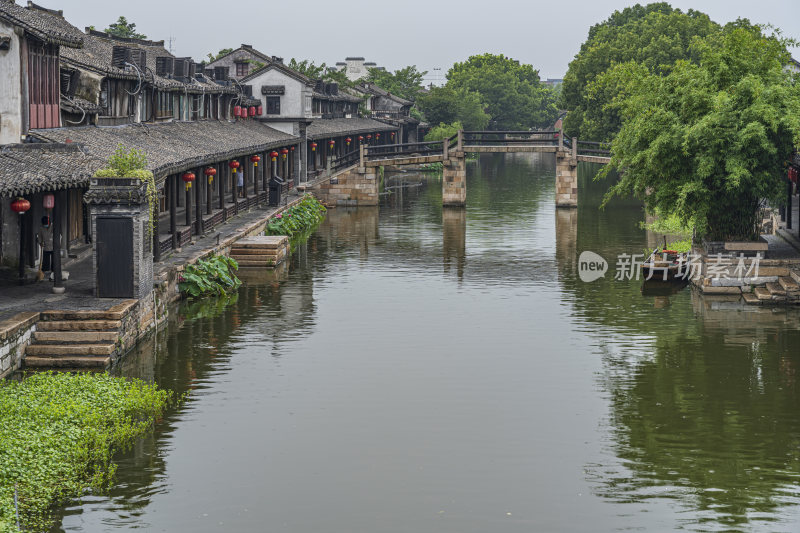 浙江嘉兴西塘古镇江南水乡风景