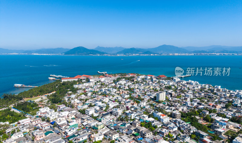 海南省三亚市西岛珊瑚礁群自然风景航拍