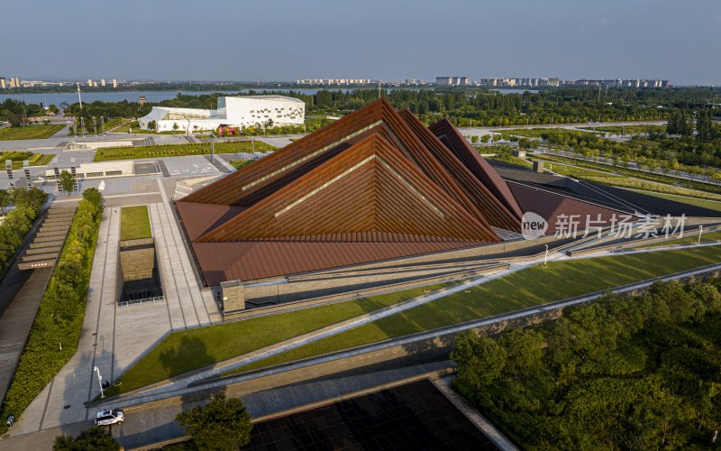 山西省大同市平城区新城文化中心航拍