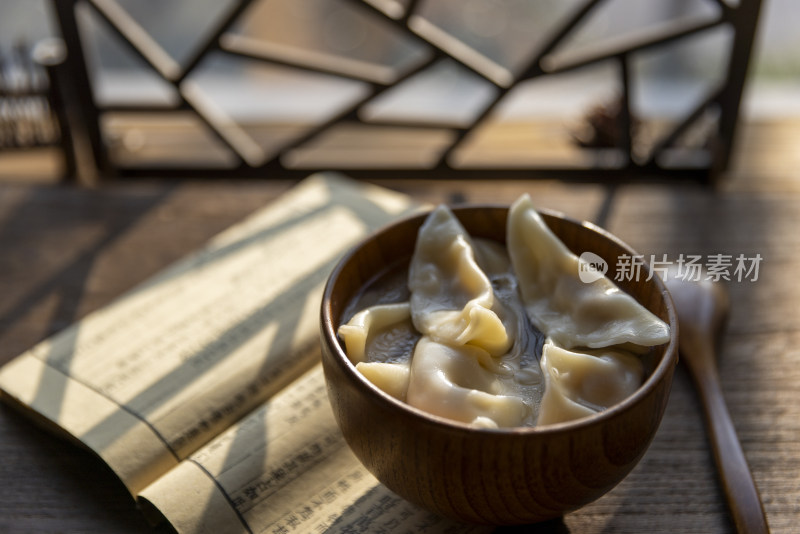 节日包饺子 冬至 春节 古风传统美食