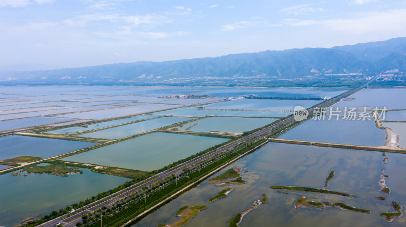 山西运城盐湖航拍