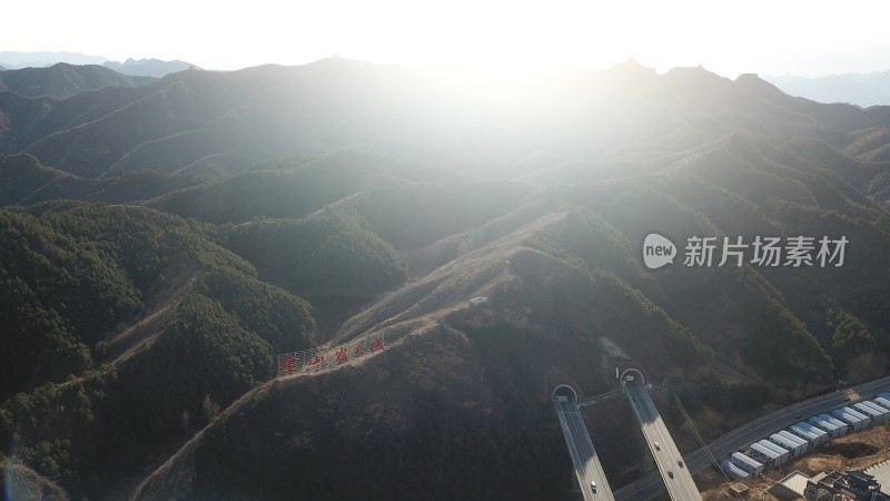 航拍金山岭长城