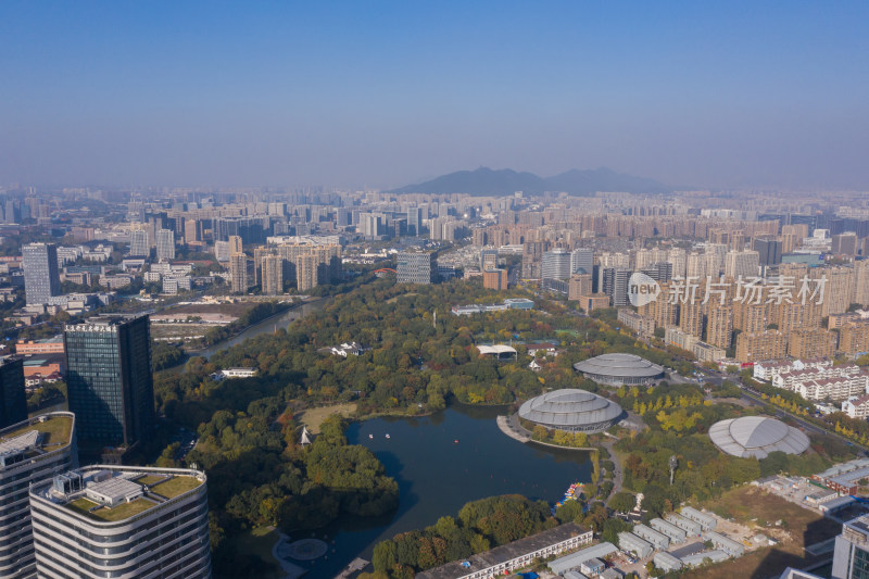 杭州拱墅区航拍全景鸟瞰