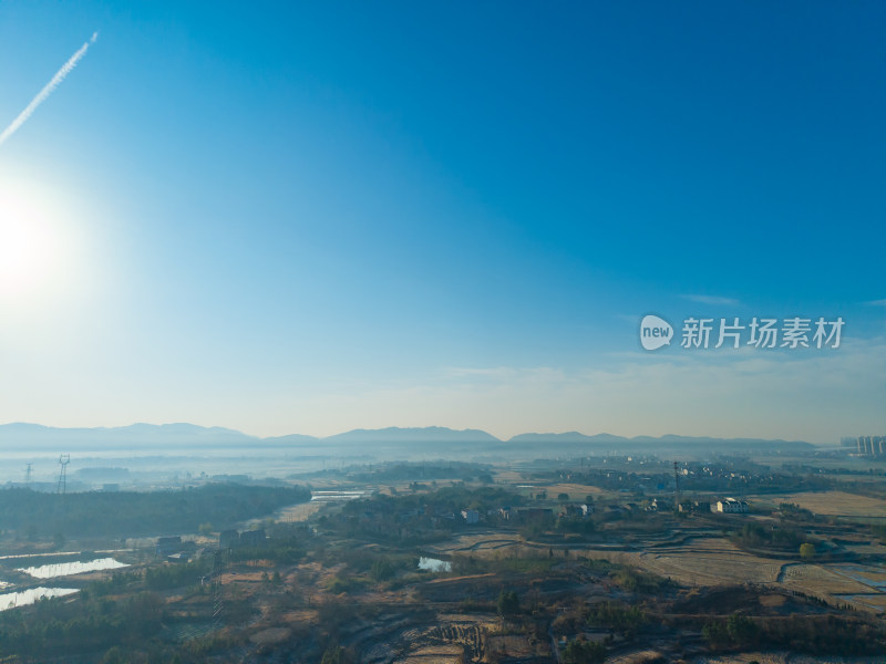 乡村田园风光航拍全景