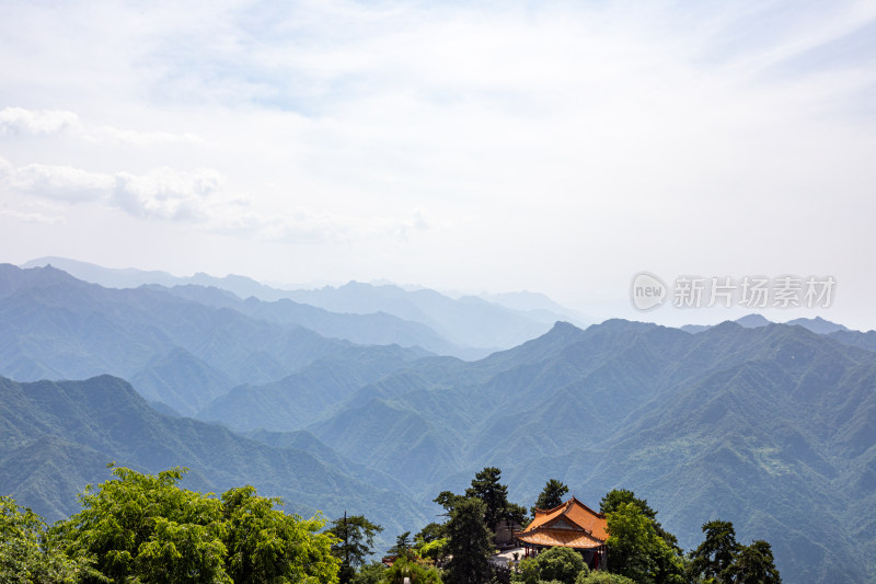 西安秦岭终南山南五台自然风光景点景观