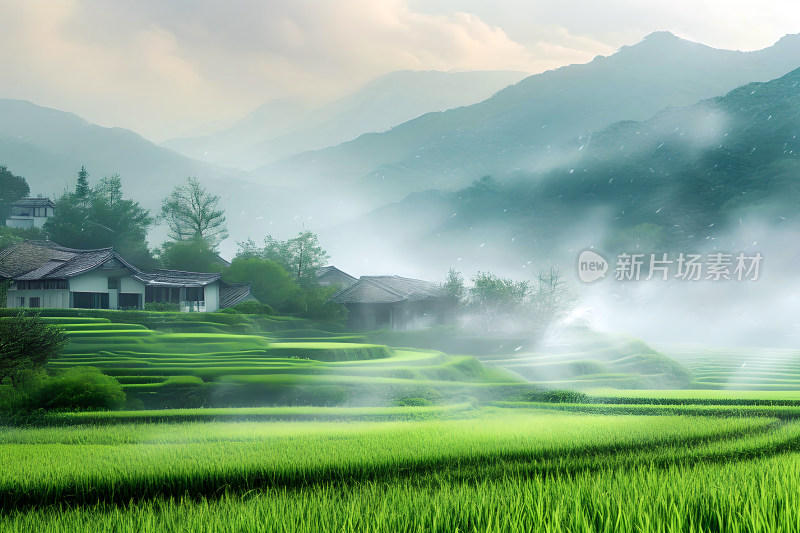 自然背景植物农业谷雨